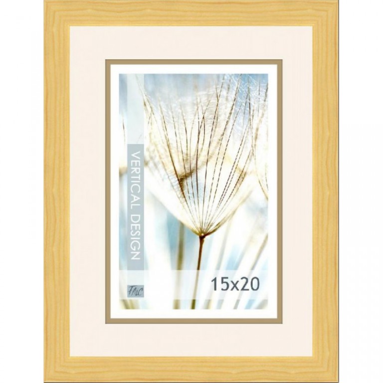 Dřevěný rám Quadro přírodní – 15x20cm