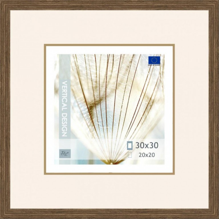 Dřevěný rám Quadro světle hnědý – 30x30cm