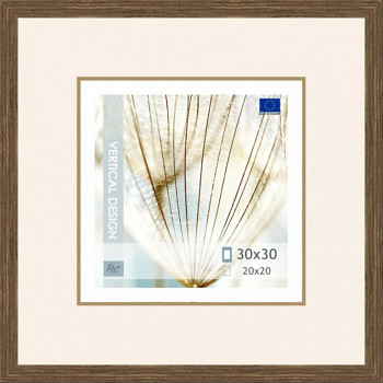 Dřevěný rám hnědý Quadro4 – 30x30cm