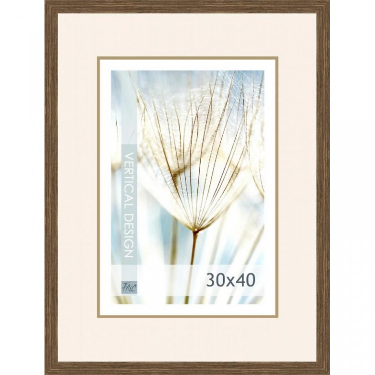 Dřevěný rám Quadro světle hnědý – 30x40cm