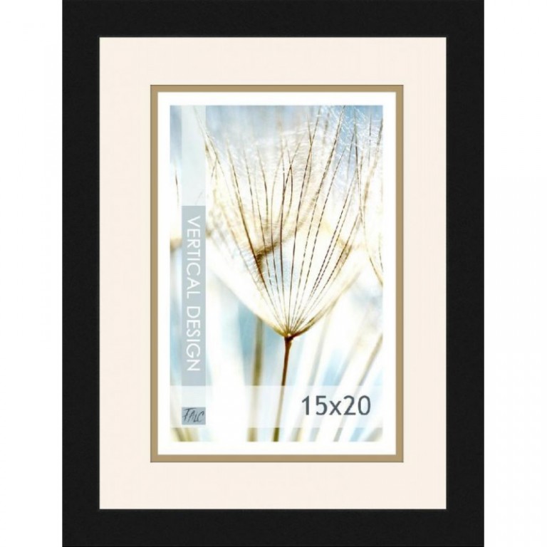 Dřevěný rám Quadro černý – 15x20cm