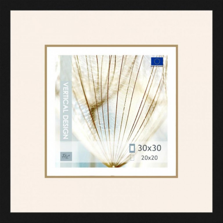 Dřevěný rám Quadro černý – 30x30cm