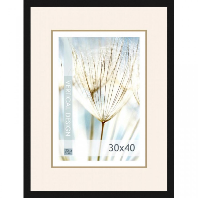 Dřevěný rám Quadro černý – 30x40cm