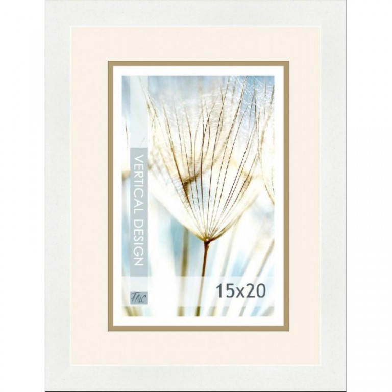 Dřevěný rám Quadro bílý – 15x20cm