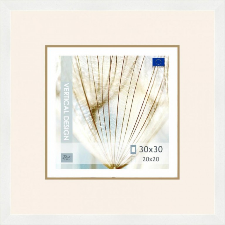 Dřevěný rám Quadro bílý – 30x30cm