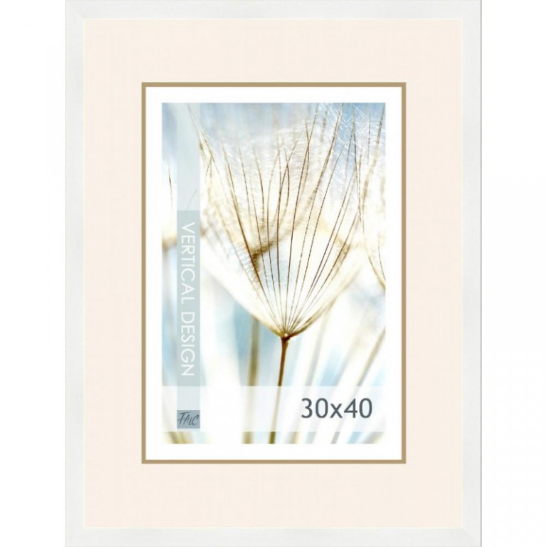 Dřevěný rám Quadro bílý – 30x40cm