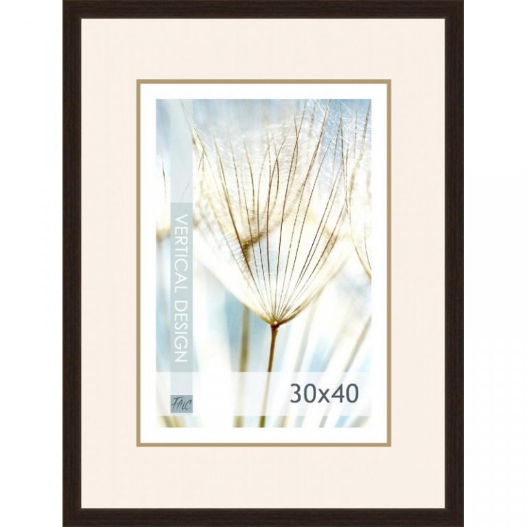 Dřevěný rám Quadro tmavě hnědý – 30x40cm