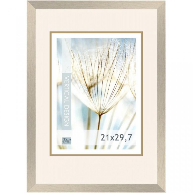 Dřevěný rám Quadro stříbrný - A4