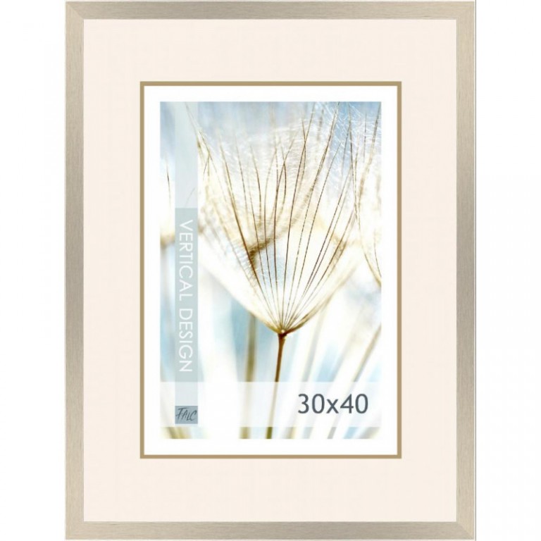 Dřevěný rám Quadro stříbrný – 30x40cm