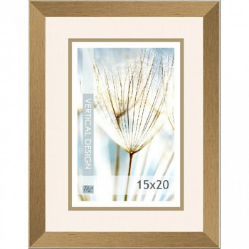 Dřevěný rám Quadro zlatý – 15x20cm