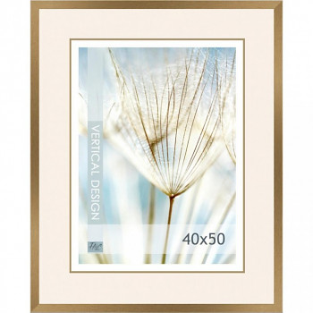 Dřevěný rám zlatý Quadro10 – 40x50cm