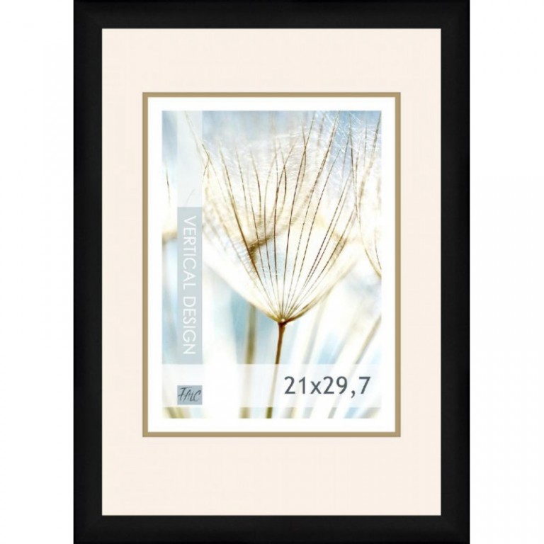 Dřevěný rám Falc černý 2/C – A4