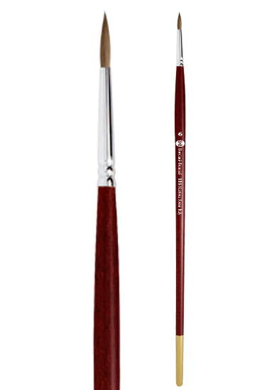 Přírodní štětec kuna 114 kulatý – velikost 0