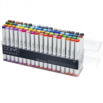 Sada markerů Copic sketch 72ks základní odstíny
