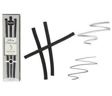 Přírodní uhel Coates 3 ks silné 7-9 mm