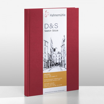 Skicovací kniha Hahnemühle D&S A5 portrait červená