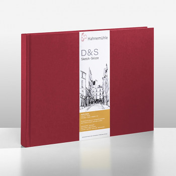 Skicovací kniha Hahnemühle D&S A4 landscape červená