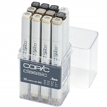 Sada markerů Copic Classic 12ks Warm Gray