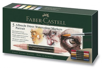 Sada akvarelových popisovačů Faber-Castell portrét 5ks