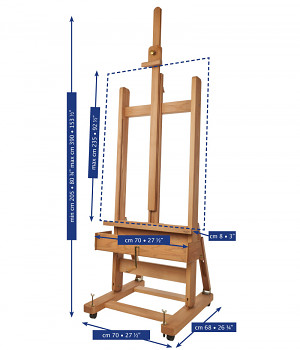 Velký malířský stojan s klikou Mabef – M/04