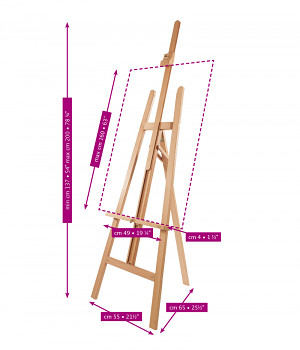 Malířský stojan A buk Mabef pro velká plátna – M/13.AL