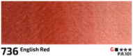 Akvarelová barva Rosa 2,5ml – 736 english red