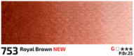 Akvarelová barva Rosa 2,5ml – 753 royal brown