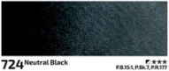 Akvarelová barva Rosa 2,5ml – 724 neutral black