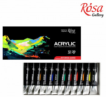 Sada akrylových barev Rosa Gallery 12x20ml