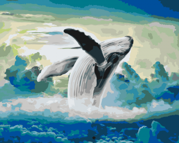 Malování podle čísel – velryba 40x50cm – vyberte variantu