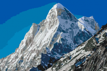 Malování podle čísel – zasněžené hory 40x60cm