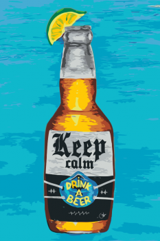 Malování podle čísel – keep calm and drink beer 40x60cm