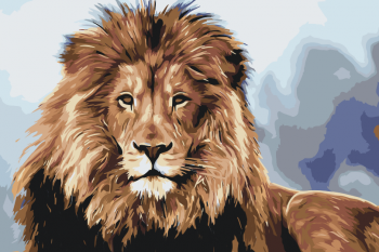 Malování podle čísel – lev, král zvířat 40x60cm