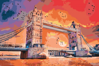 Malování podle čísel – Londýnský most 40x60cm – vyberte variantu