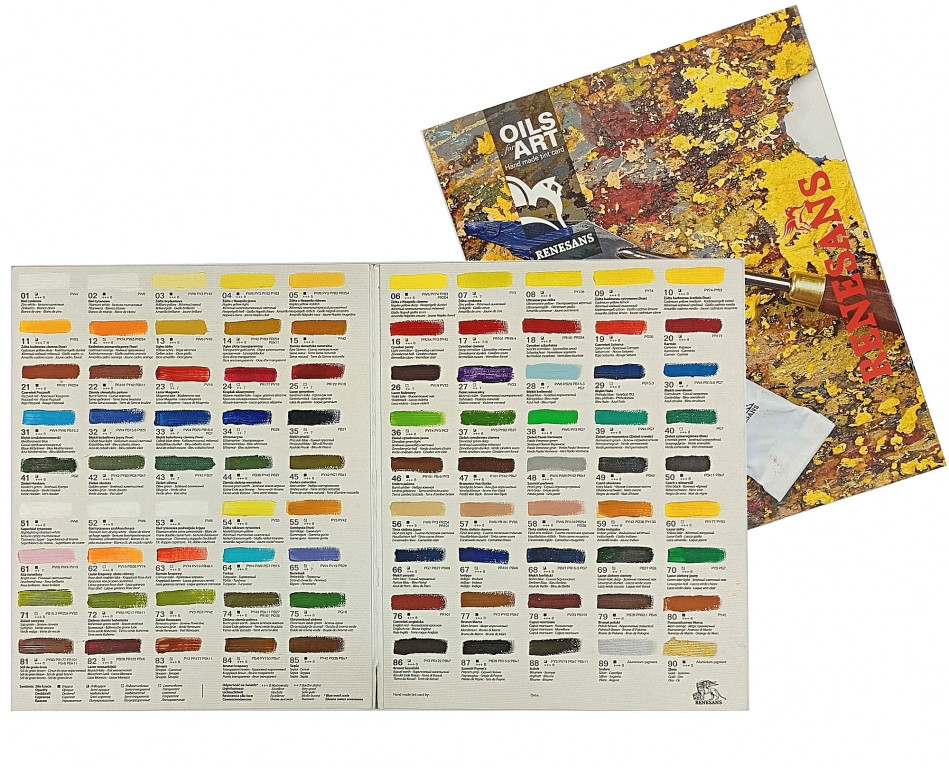 Vzorník olejových barev Renesans Oil for Art