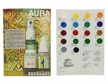 Vzorník alkoholových inkoustů Renesans Aura