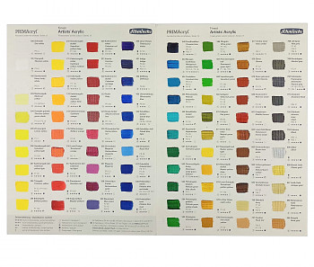 Vzorník akrylových barev Schmincke Primacryl