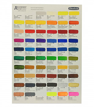 Vzorník akrylových barev Schmincke Akademie