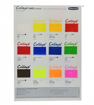 Vzorník linorytových barev Schmincke College