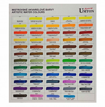 Vzorník akvarelových barev Umton