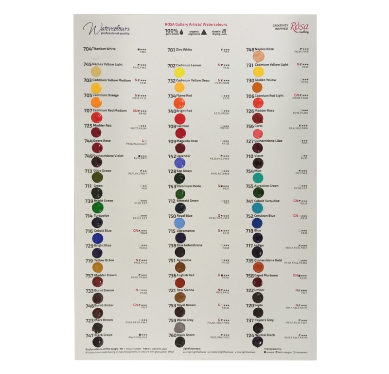 Dot card akvarelové barvy Rosa Gallery