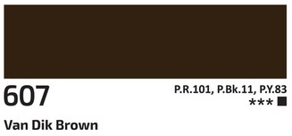 Akrylová barva Rosa 60ml – 607 Van dyck brown
