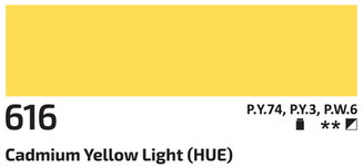 Akrylová barva Rosa 60ml – 616 cadmium yellow light