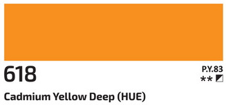 Akrylová barva Rosa 60ml – 618 cadmium yellow deep