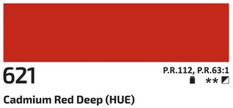 Akrylová barva Rosa 60ml – 621 cadmium red deep