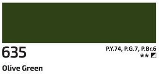 Akrylová barva Rosa 60ml – 635 olive green