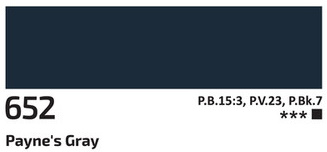 Akrylová barva Rosa 60ml – 652 paynes grey