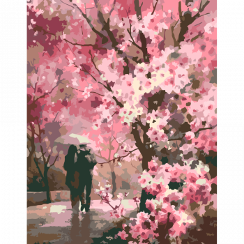 Malování podle čísel Rosa – 443 jarní procházka