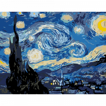 Malování podle čísel Rosa – 106 Noční obloha