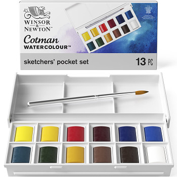 Sada akvarelových barev Cotman Sketcher's Pocket Box